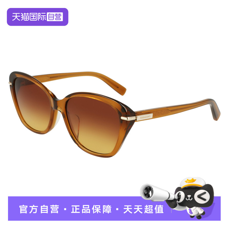 【自营】Ferragamo欧美复古休闲百搭墨镜女太阳镜配饰
