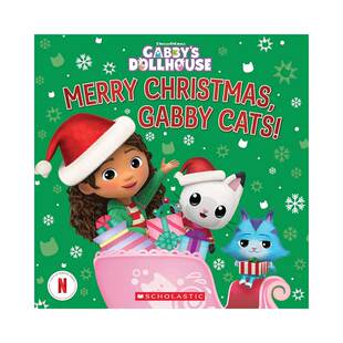 精装 Scholastic学乐 Merry Cats 圣诞快乐 Gabby 英文原版 Christmas 趣味故事图画故事书 盖比猫咪 自营