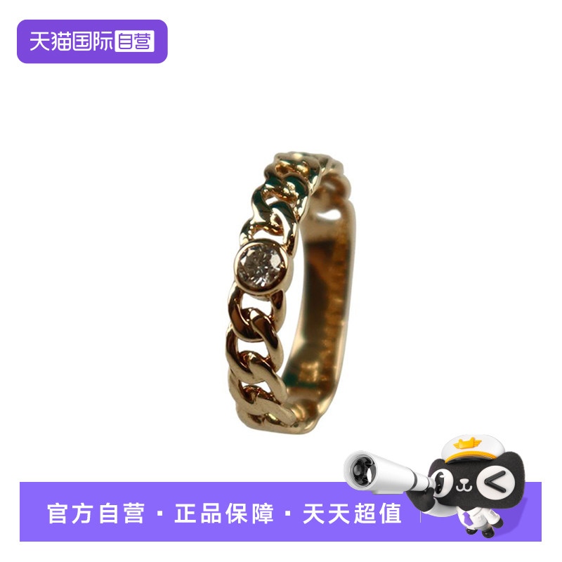 【自营】中古「9.5新」日本进口商品镂空单颗钻石戒指