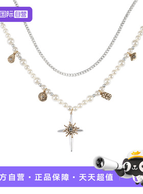 Idokawa施家珍珠双层锁骨链项链
