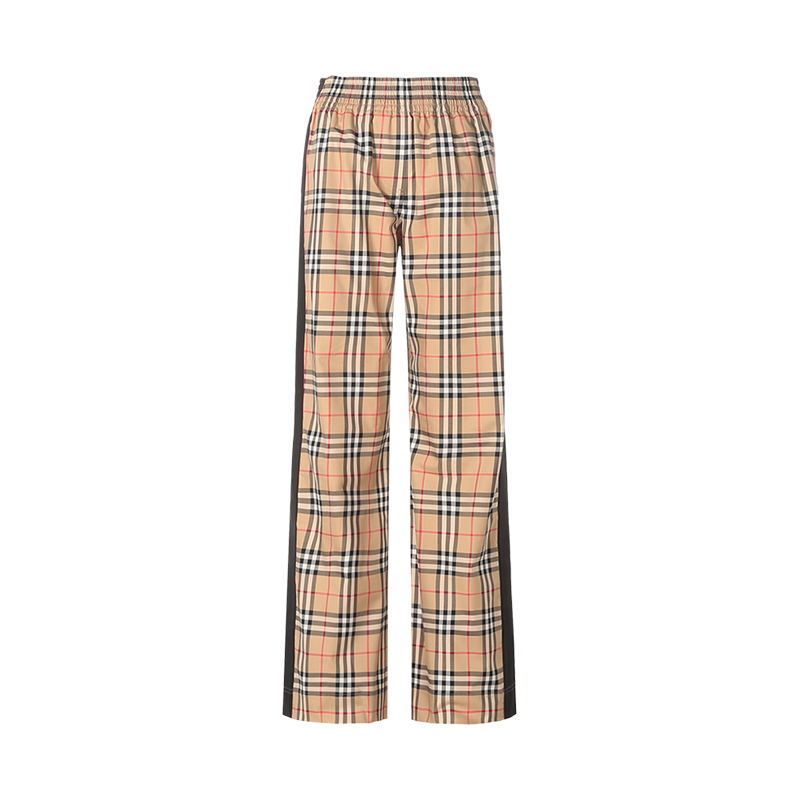 BURBERRY女士格纹休闲裤