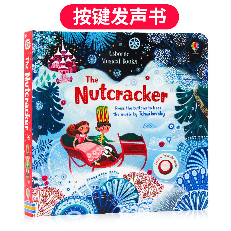【自营】The Nutcracker 胡桃夹子古典音乐发声书 进口英文原版纸板书尤斯伯恩儿童早教艺术启蒙英语音乐绘本翻翻书 精装 全彩