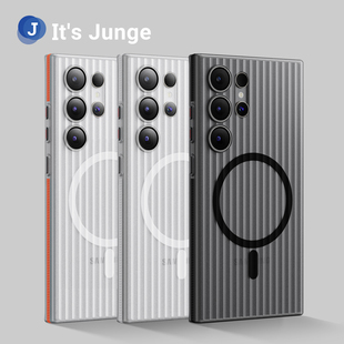 新款 保护套S23U 不沾指纹适用三星S24Ultra手机壳s25Ultra侧防滑磨砂硬壳S24超薄防摔S25磁吸s23Ultra简约24