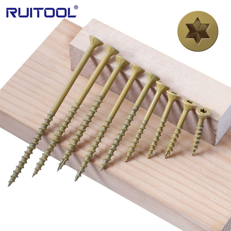 木工沉头螺钉t25梅花槽32-100mm 路锈宝螺丝圆头加硬半牙自攻螺丝