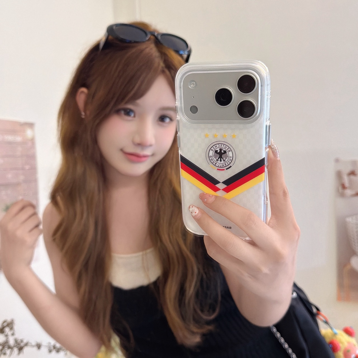 世界杯德国球队圆边气囊双面imd系列适用苹果17promax手机壳iphone16pro新款15女款14韩系ins风简约