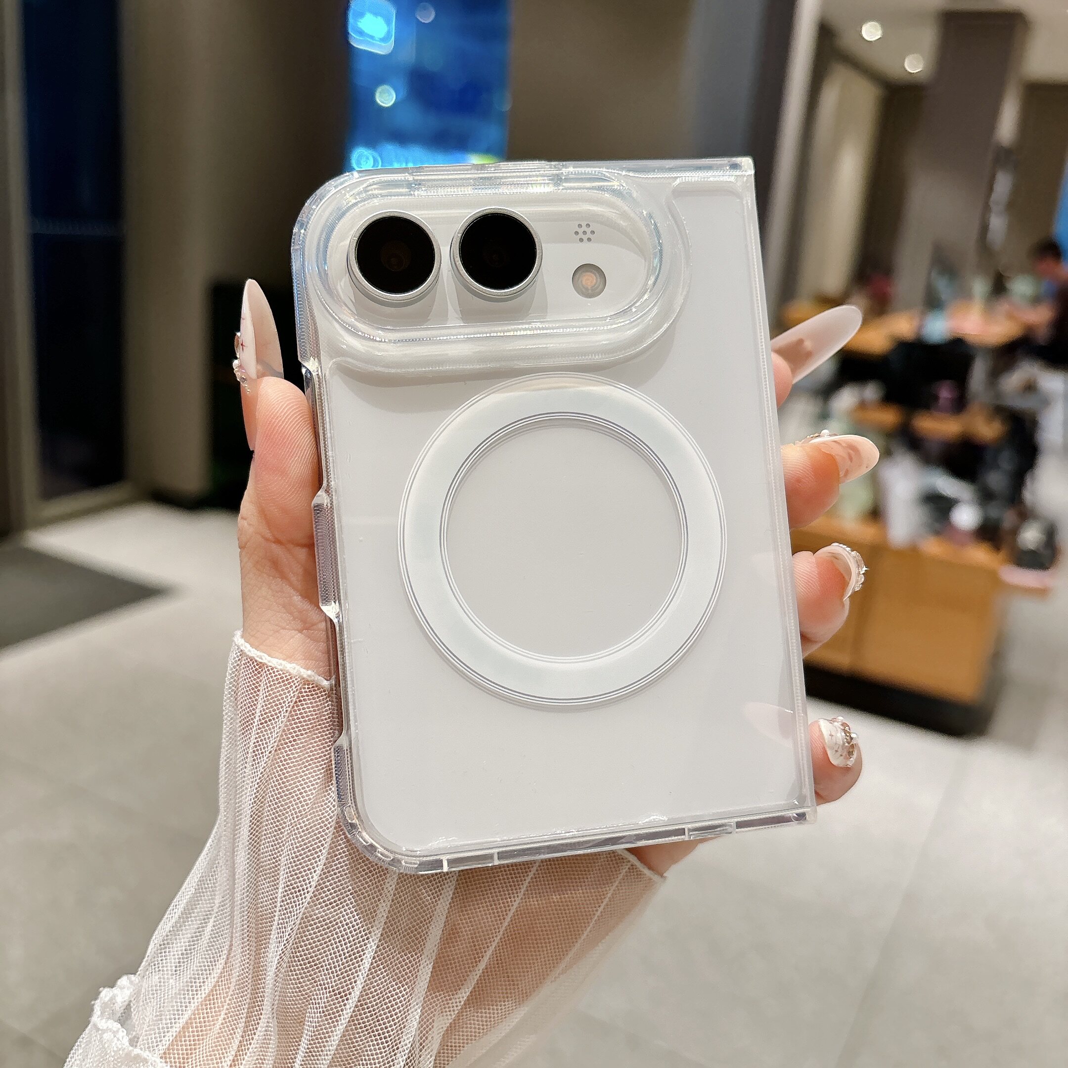 适用于iPhoneDuo透明气囊磁吸壳