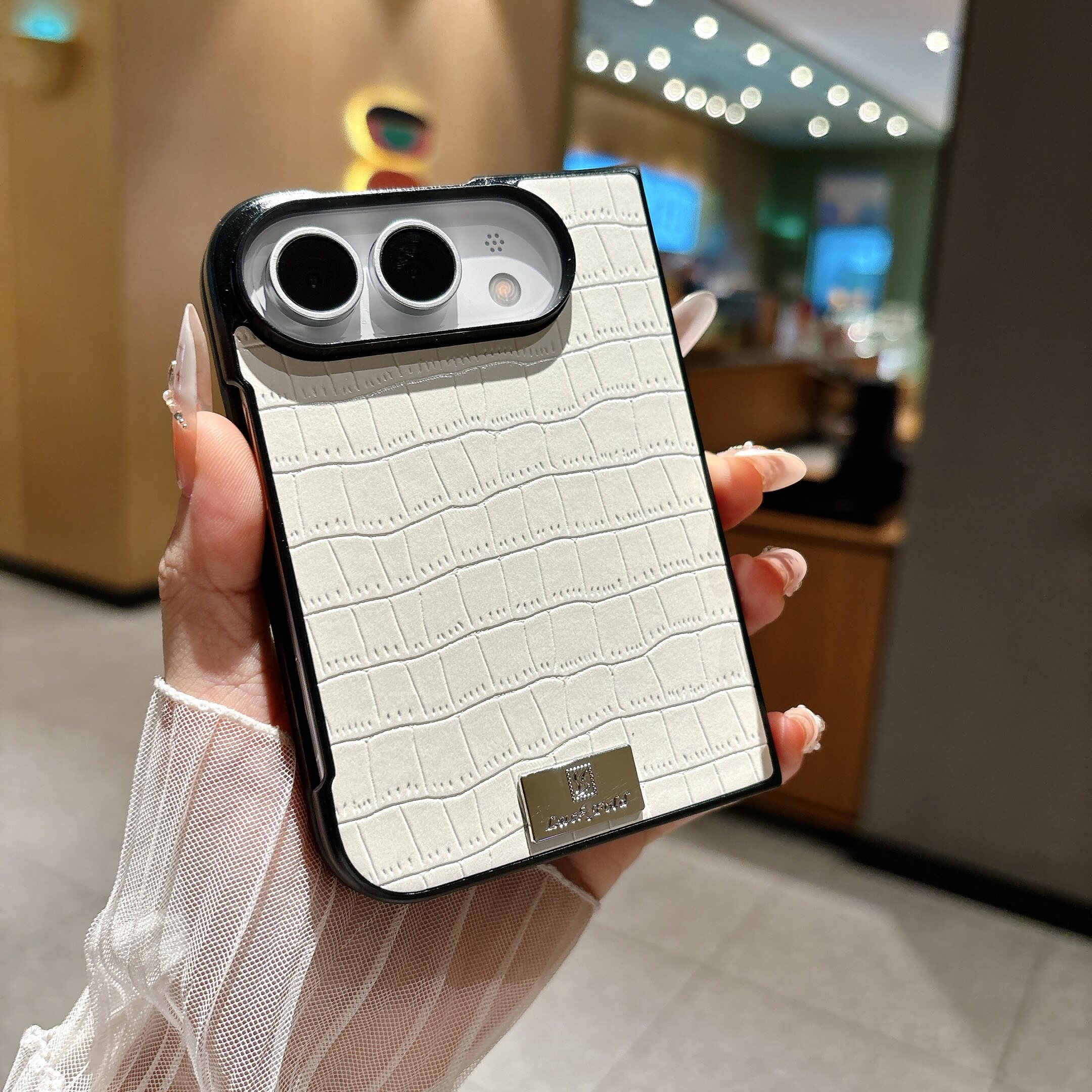 适用于iPhoneDuo鳄鱼皮纹手机壳