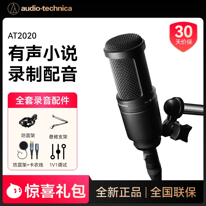 铁三角AT2020直播录书入门麦克风