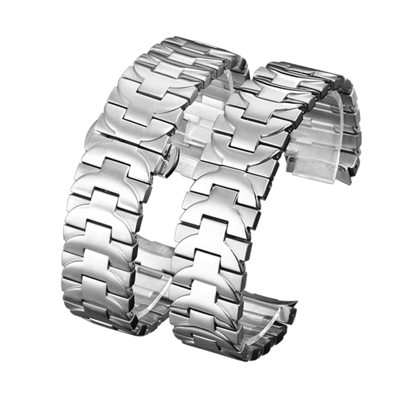 适用沛纳海手表表带钢带PAM01441/PAM01316实心不锈钢表链男 24mm