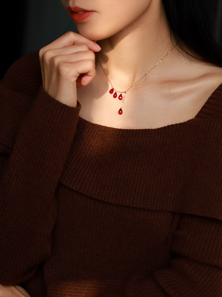 Affordable 18K Gold Ruby Necklace | Direct from China - Taobao product photo 3
