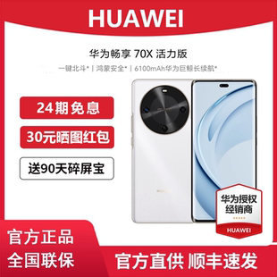 華為暢享70X 機70x鴻蒙OS 24期免息 Huawei 旗艦店新款 智能學生老人直降千元 手機官方正品 當天發貨 活力版