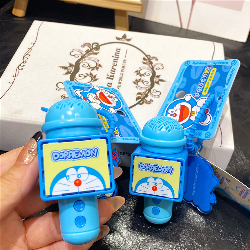 正版哆啦A梦录音麦克风钥匙扣