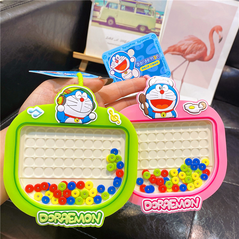 正版哆啦A梦大号磁吸彩珠盘挂件