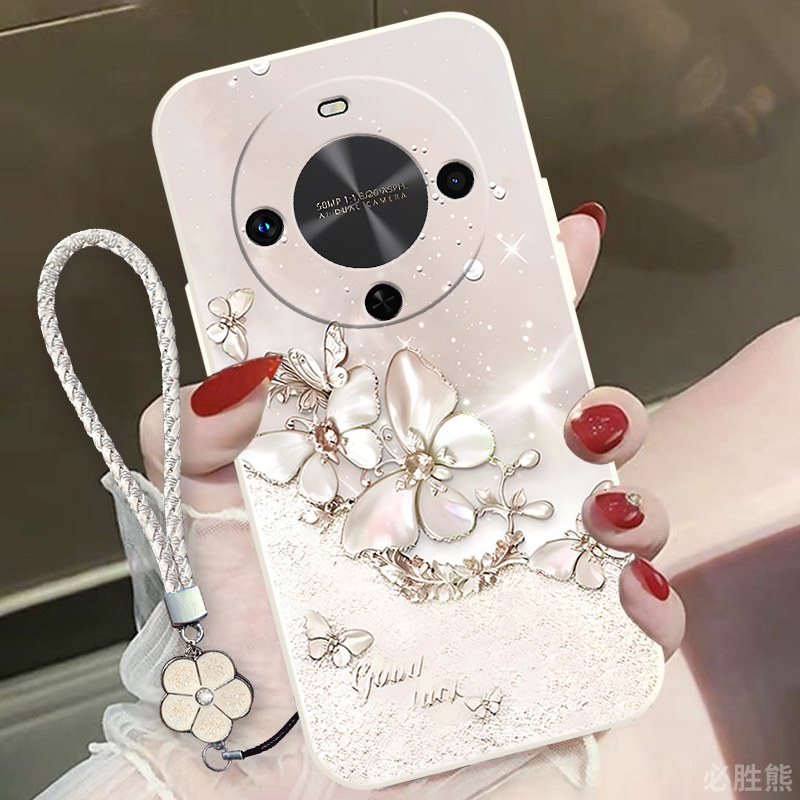 珍珠蝴蝶适用华为畅享70x手机壳新款Hi畅享70plus保护套畅享60x/50液态硅胶pro/m/z磨砂se/s/e优畅享30/20/10