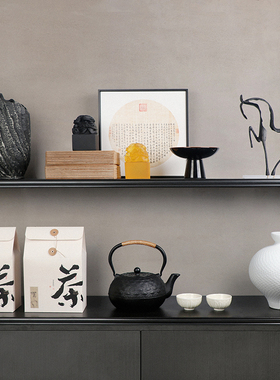 新中式组合搭配软装陶瓷花器茶具茶几酒店民宿餐厅茶室装饰品摆件