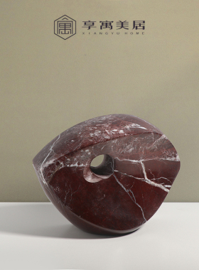 简约现代木马摆件大理石几何摆设台灯客厅电视柜玄关装饰品工艺品