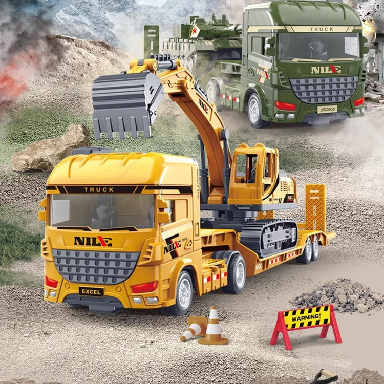儿童惯性玩具汽车大号平板运输车半挂拖板车挖掘机工程军事车模型,玩具/童车/益智/积木/模型,惯性/回力/滑行玩具,淘宝优惠券,粉丝福利购,淘宝优惠卷