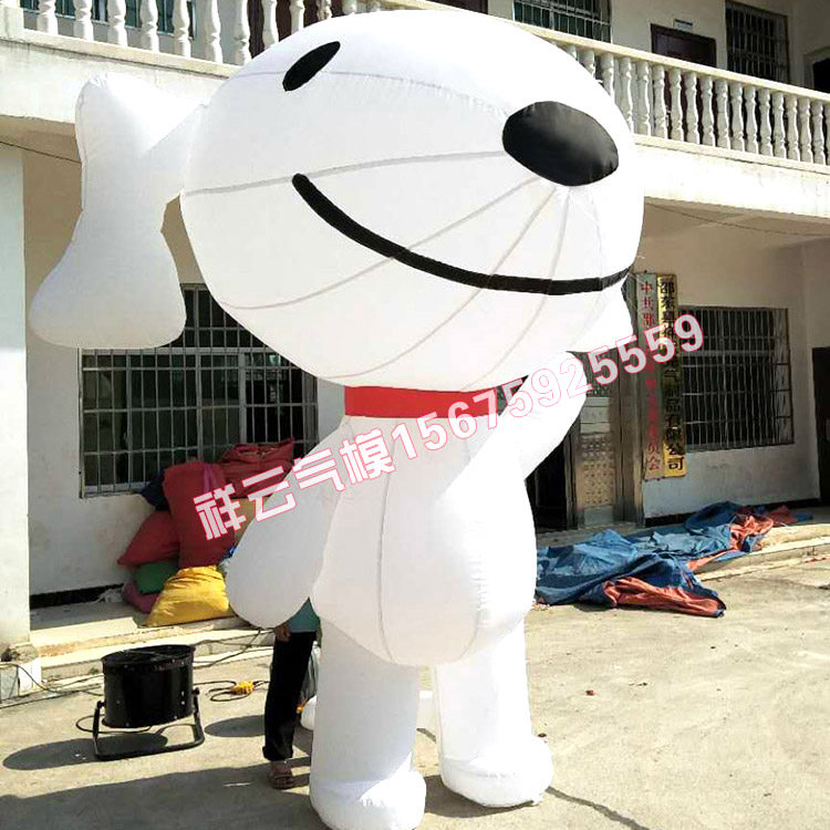 京东充气卡通气模 京东狗狗吉祥物 充气卡通拱门 卡通气模定制