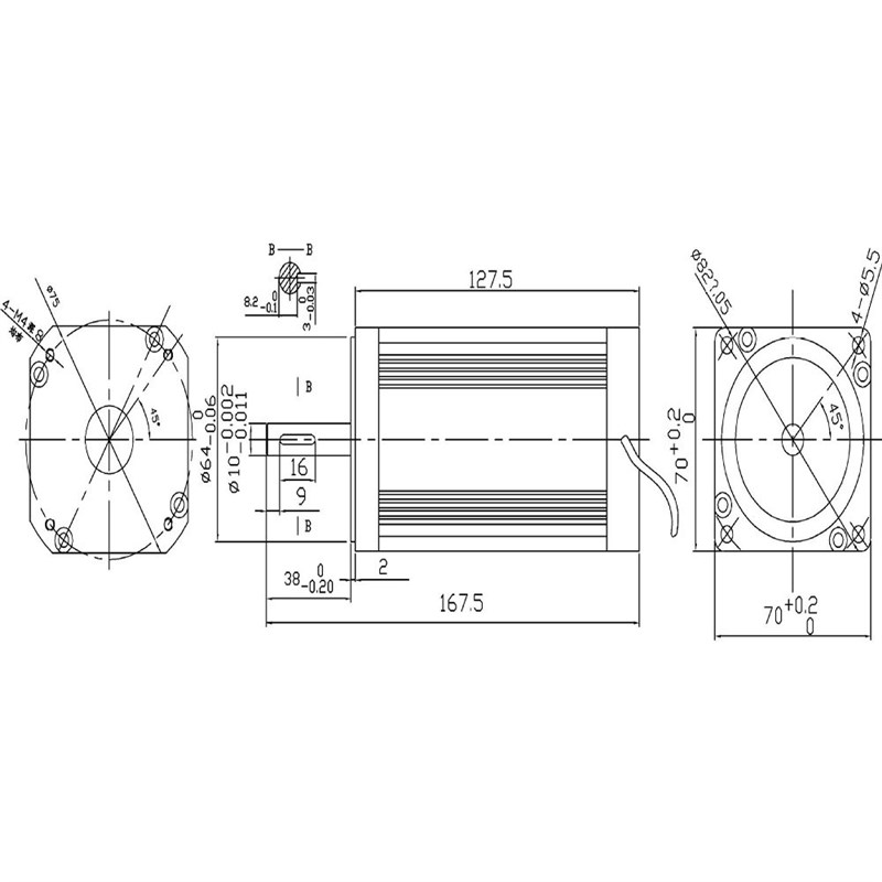 70BL-B直流无刷电机非标含邮含税噪音小寿S命长无刷直流马达
