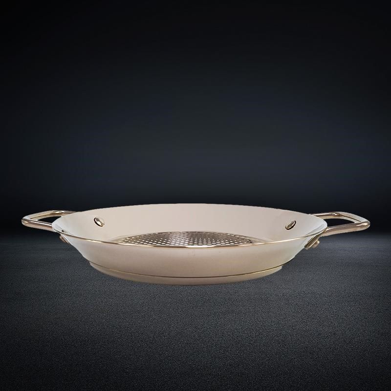 不锈钢双耳d海鲜盘包底金色不粘韩式炸鸡小龙虾意面饭堂餐厅商用,金属材料及制品,不锈钢制品,淘宝优惠券,粉丝福利购,淘宝优惠卷