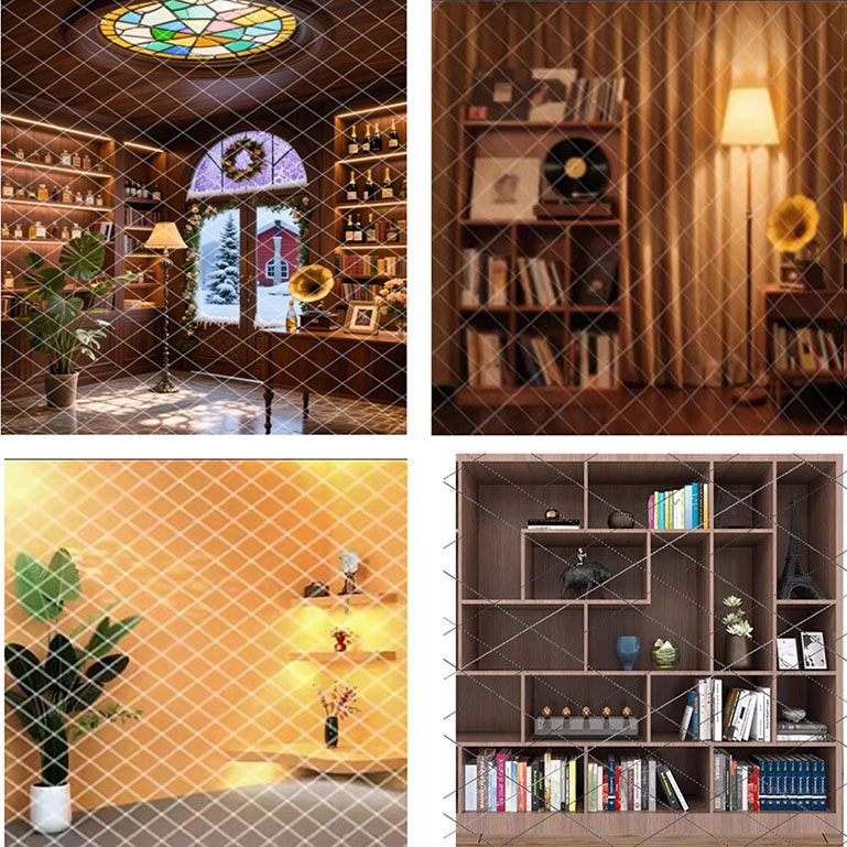 书橱背景墙布书房书柜背景布美妆情感直播间背景布3D立体背景布直播