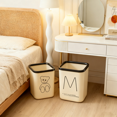 垃圾桶新款压圈设计轻奢高档卧室