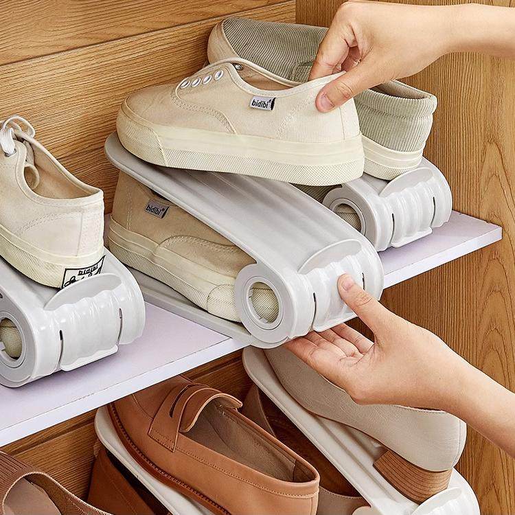 鞋拖支架双层鞋托可调节折叠鞋架子鞋柜分层放鞋子收纳神器省空间