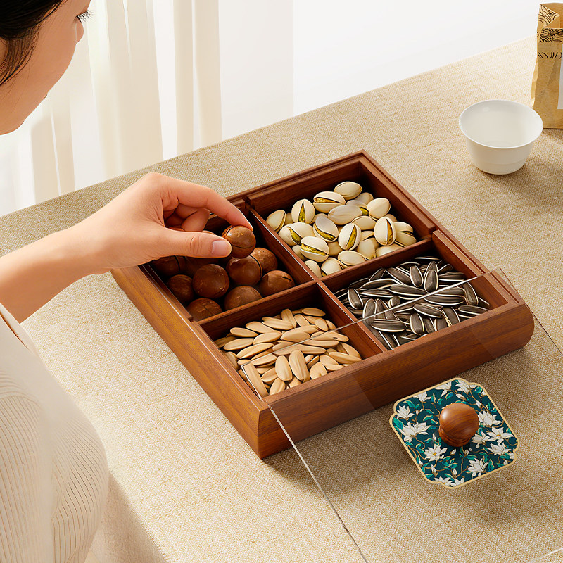 中式复古竹制糖果坚果盘干果盒家用分格零食盘围炉煮茶果盘点心盘,餐饮具,果盆/果盘/果篮,淘宝优惠券,粉丝福利购,淘宝优惠卷