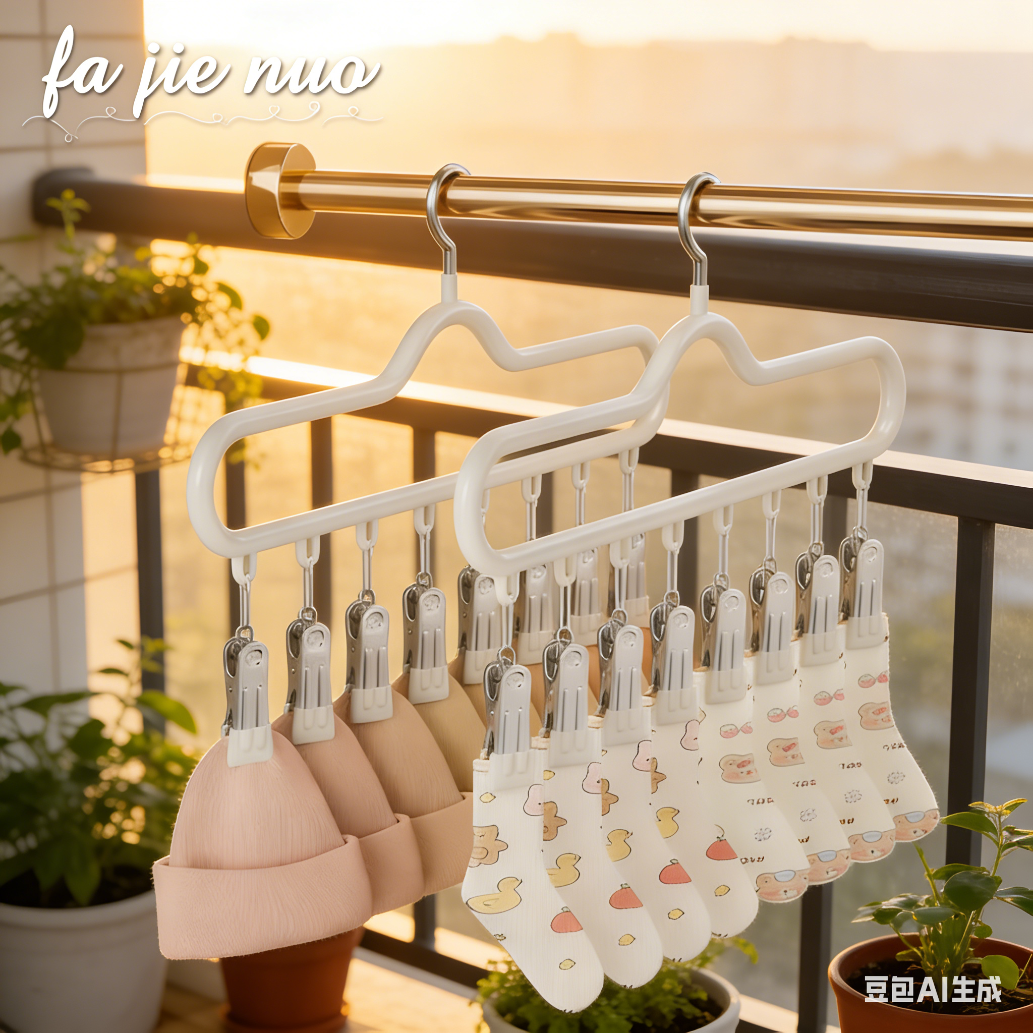 袜子晾晒架多夹子晾衣架阳台婴儿衣架儿童内衣裤挂架宝宝家用神器,收纳整理,多夹子晾衣架,淘宝优惠券,粉丝福利购,淘宝优惠卷