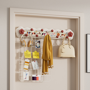 多巴胺吸盘联排挂钩一排免打孔强力承重浴室厨房玄关卧室门后粘贴