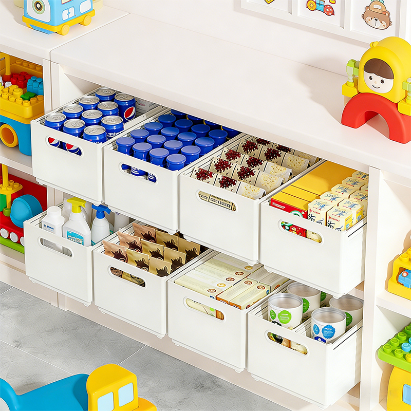 日本零食收纳盒可伸缩长方形厨房橱柜杂物整理盒桌面抽屉储物盒子,收纳整理,桌面收纳盒,淘宝优惠券,粉丝福利购,淘宝优惠卷