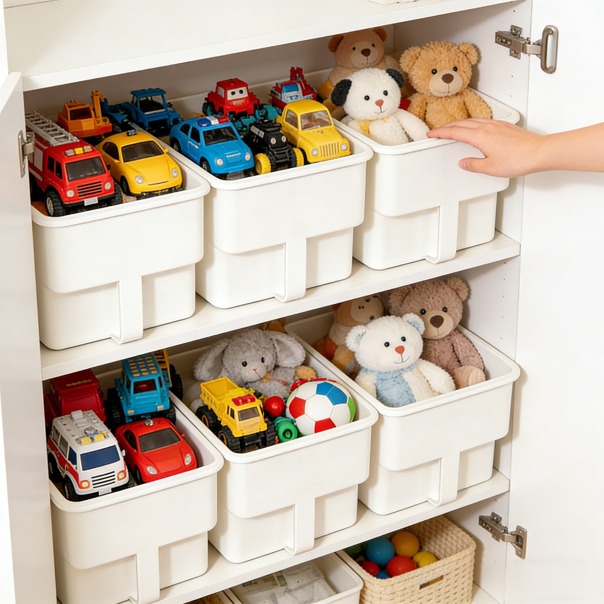 日本家居带把手杂物收纳盒客厅橱柜高柜带轮收纳置物盒厨具储物筐,收纳整理,桌面收纳盒,淘宝优惠券,粉丝福利购,淘宝优惠卷