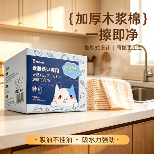 抽取式抹布厨房清洁一次性洗碗布