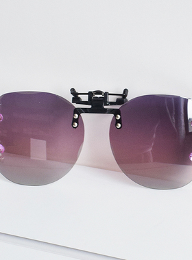 近视眼镜夹片女士圆脸遮阳防晒