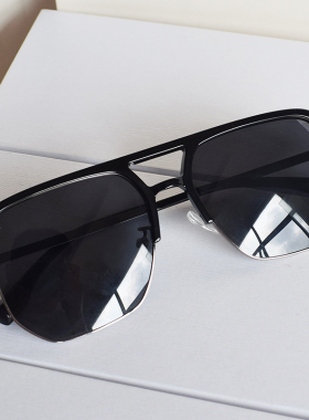 太阳镜2024新款男高端品牌抗蓝光近视带度数墨镜大脸加宽方形