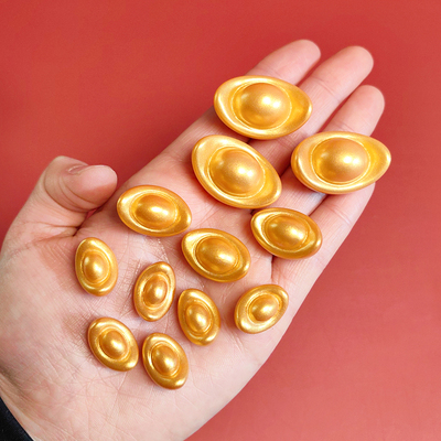 财源滚滚新年招财元宝立体diy蛇年金色配件装饰微景观树脂小摆件