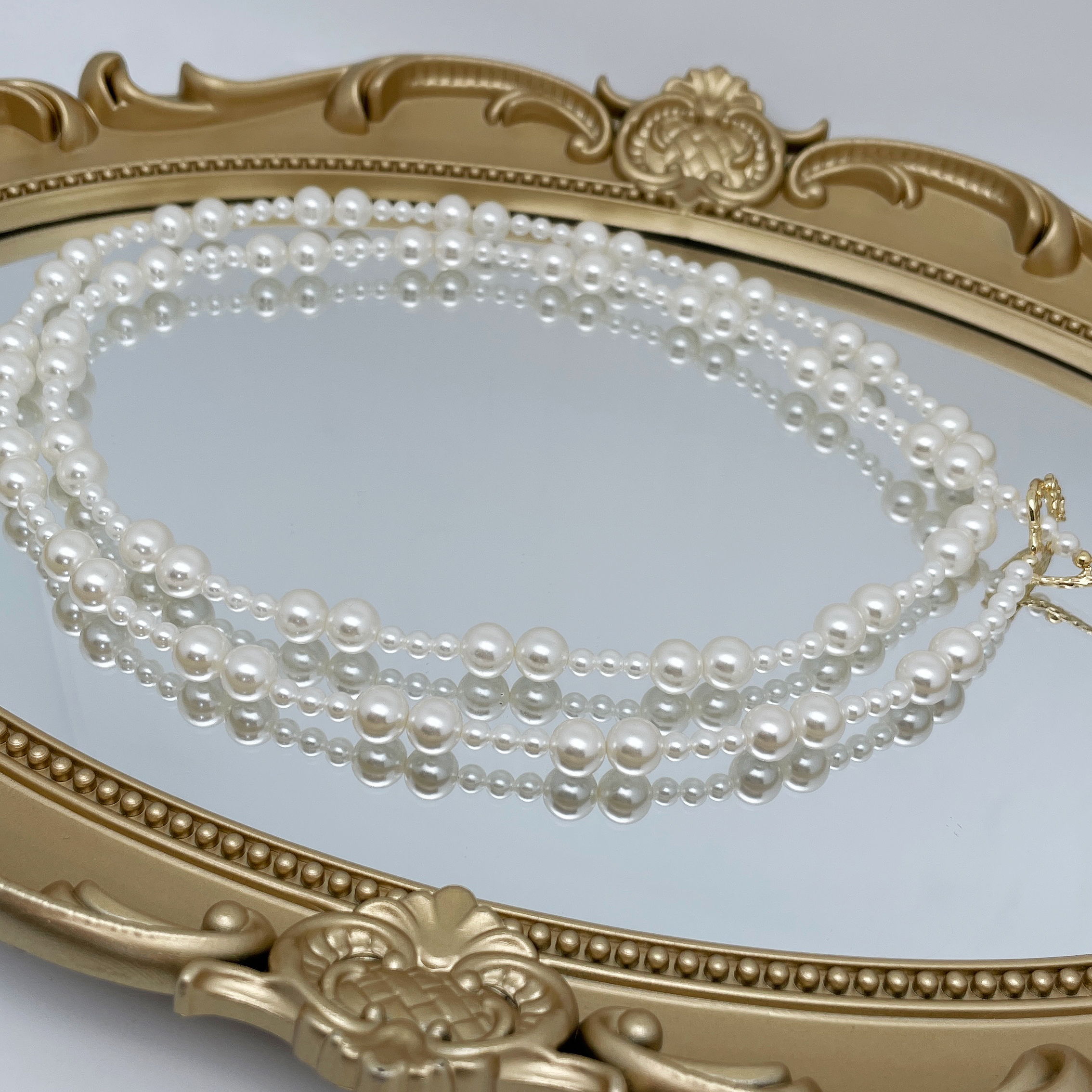 法式轻奢珍珠叠戴项链小香风长链