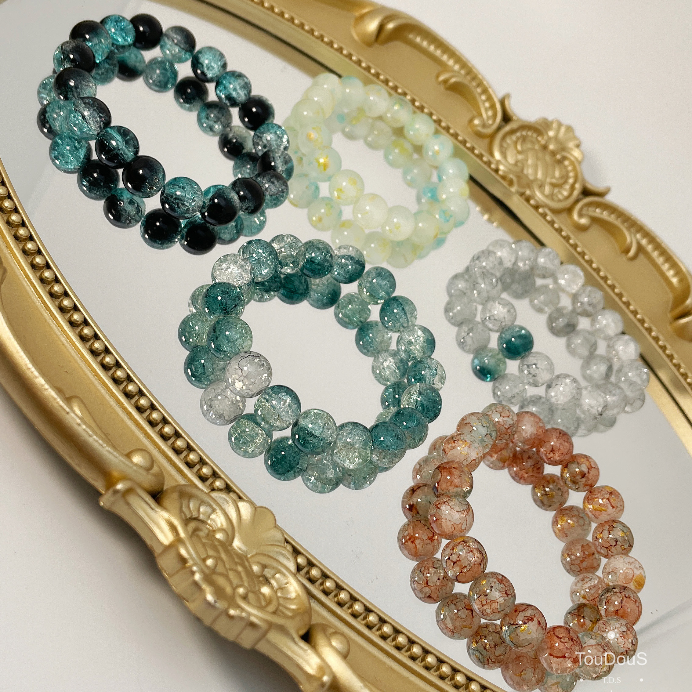 渐变琉璃珠国风新中式原创手链