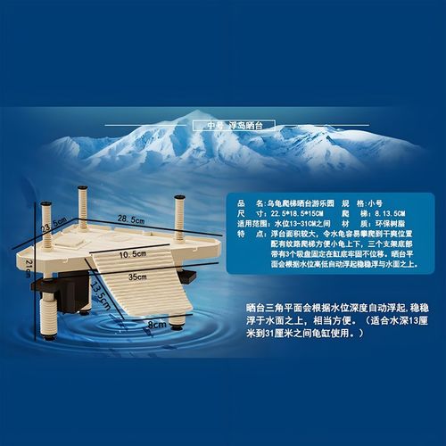 爬宠养乌龟晒背台爬梯休息平台高水位浮台深水爬台爬坡浮岛大爬架