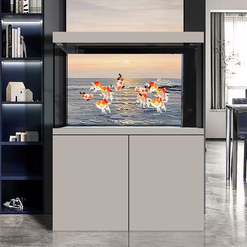 鱼缸客厅大型底滤超白免换水水族箱落地家用2025年新款