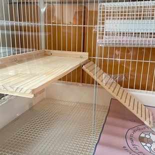 R81Pro二层平台兔笼实木层板隔板楼梯高端白色R100Pro装饰