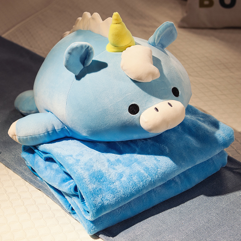 卡通抱枕被子两用女男午睡毯子靠垫汽车多功能个性可爱枕头办公室