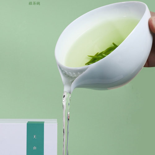 绿妒青白瓷陶瓷冲泡茶器日式绿茶公杯过滤茶具碗茶壶茶杯套装礼盒