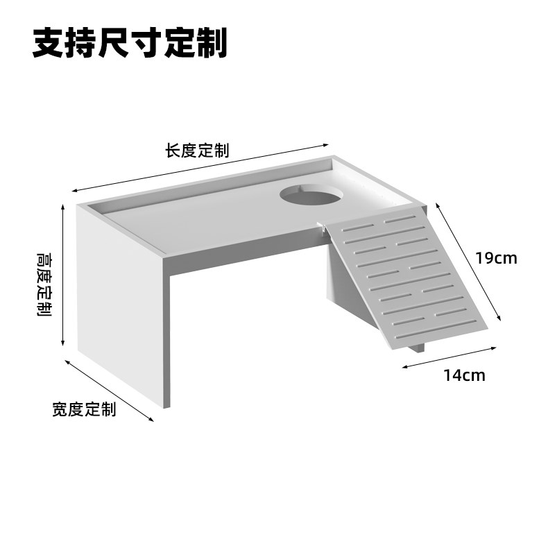 养乌龟专用爬梯晒背平台特大号深水缸高水位休息躲避屋生态造景