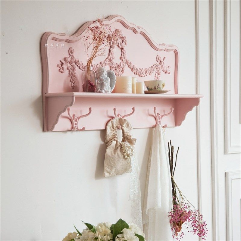 法式复古置物架墙上隔板壁挂收纳玄关卧室客厅墙壁隔板衣帽架挂衣,住宅家具,搁板/置物架/家用陈列架,淘宝优惠券,粉丝福利购,淘宝优惠卷
