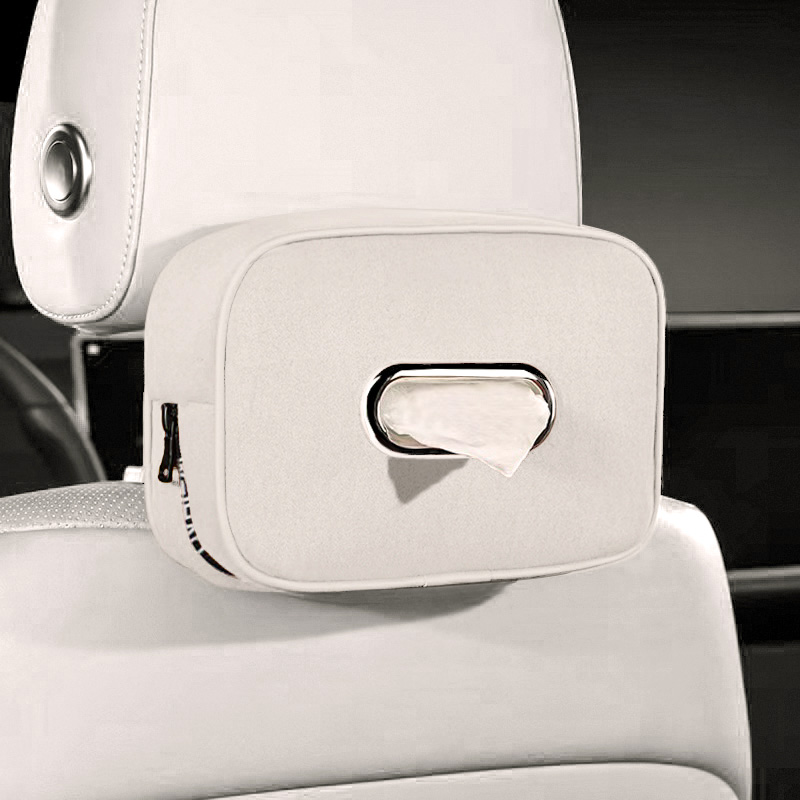 翻毛皮汽车椅背纸巾包车用扶手箱餐巾包车载抽纸盒前排后排纸巾盒