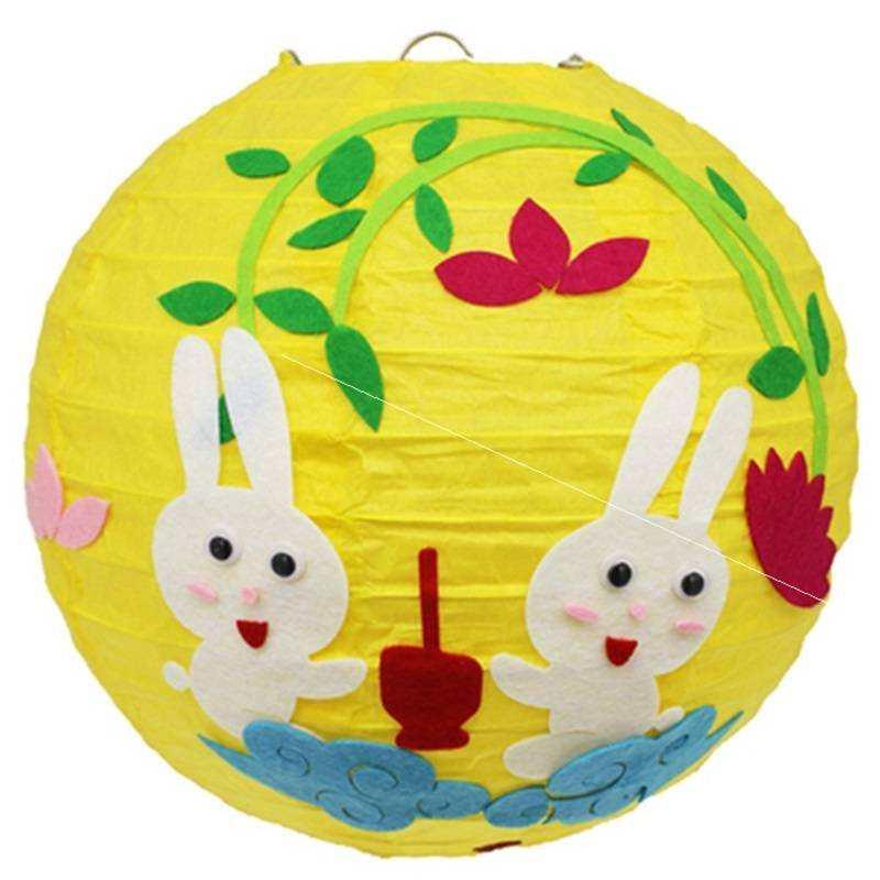 %手工制作半成品纸质灯笼儿童发光灯笼diy材料包自制小学生幼儿园