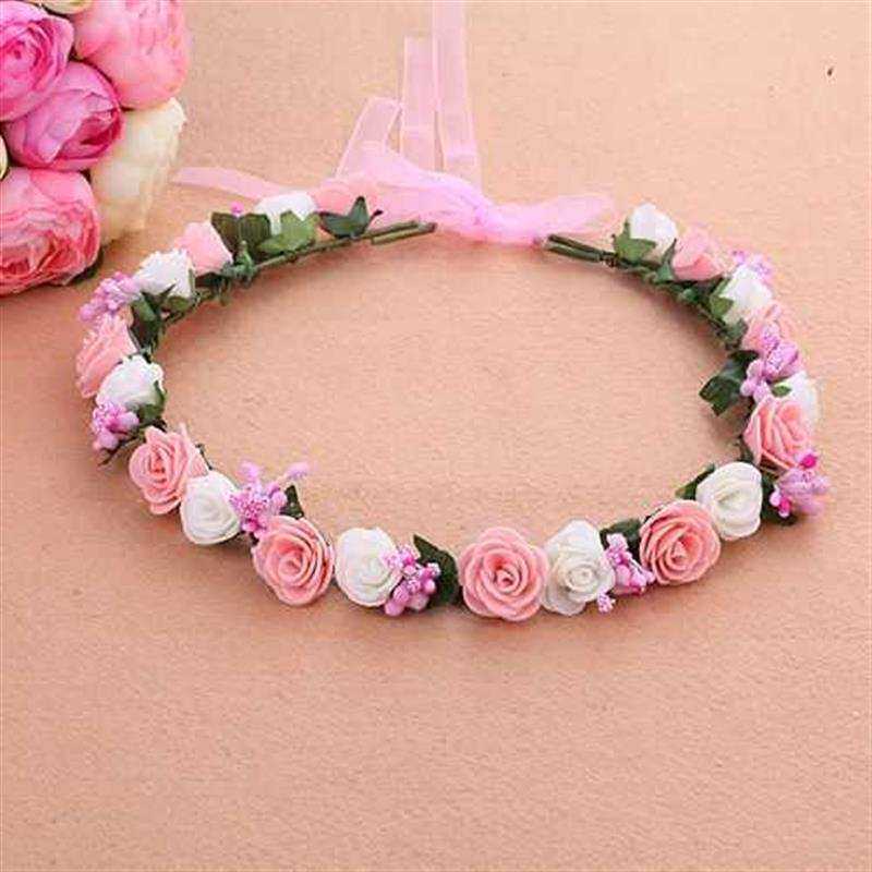 头圈头戴婚庆清新头花圈花环拍照儿童成人头上度假小女孩装饰品.