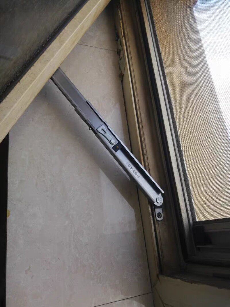 防火窗风撑限位器304不锈钢撑杆明装伸缩杆窗户防风固定器支架