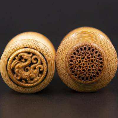 艺竹情雕刻蒙心手工工艺虫罐老竹子文玩手把件竹制蛐蛐虫玩叫竹.